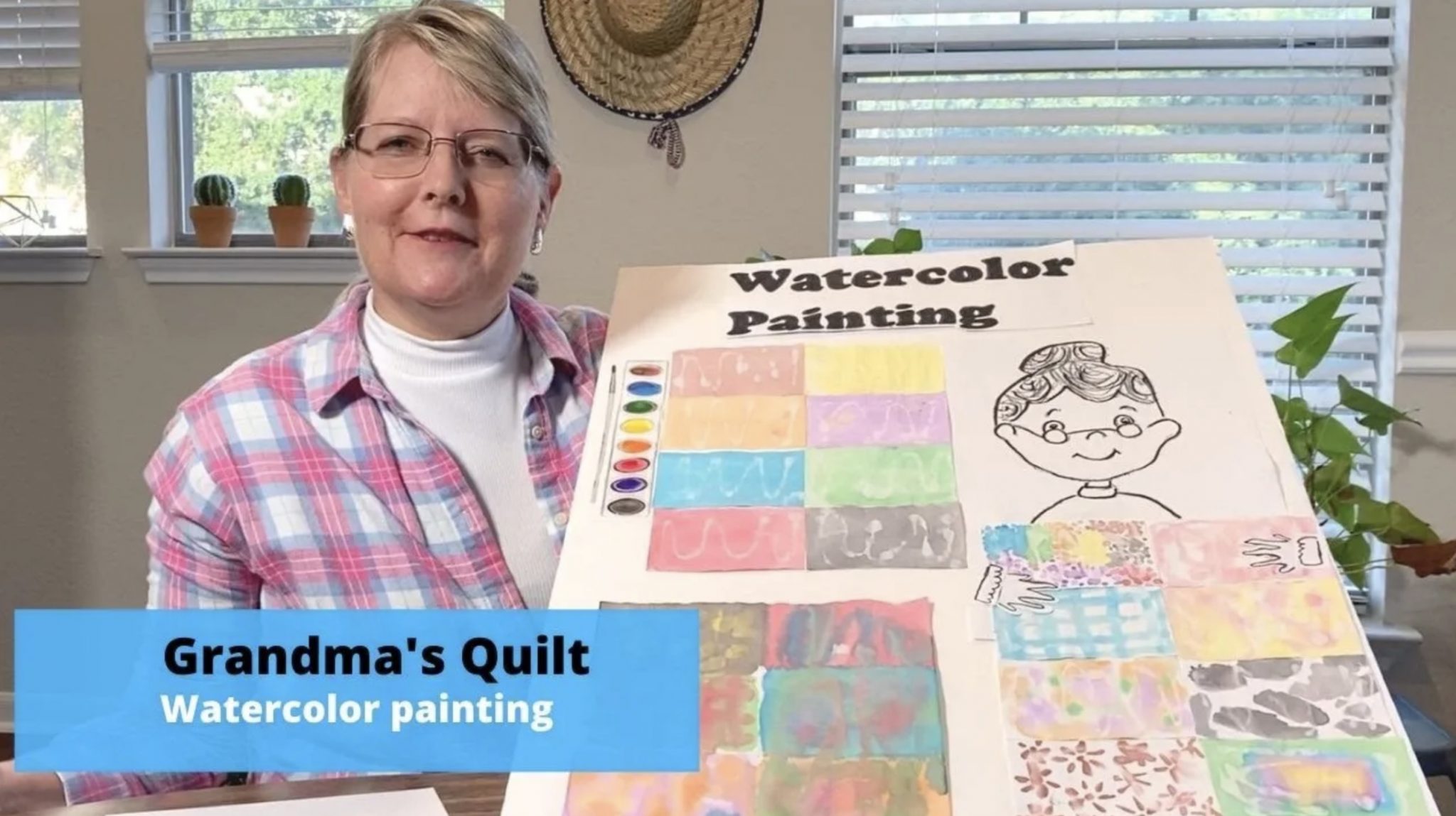 Art Lesson: Grandma’s Watercolor Quilt